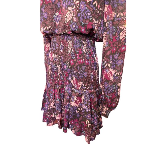 AQUA Multi Color Smocked Ruffle Dress - Picture 5 of 6